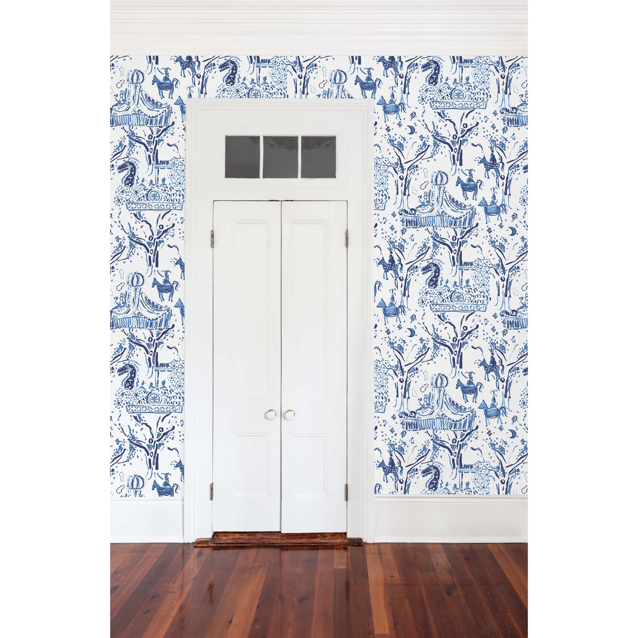 【原画 18×18cm】春の抽象画：Vernal Flow CARNIVAL TOILE - DELFT WALLPAPER – PALM ORLEANS